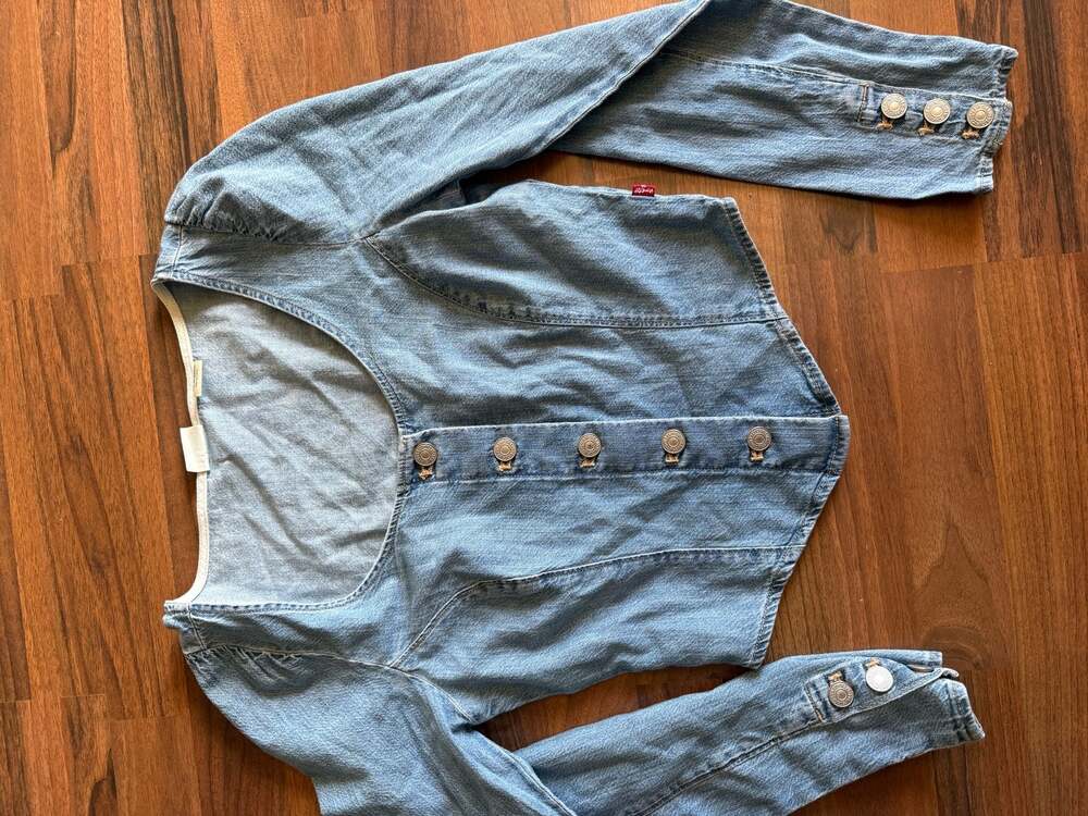 Levi's Daryn Long Sleeve Denim Corset Blouse